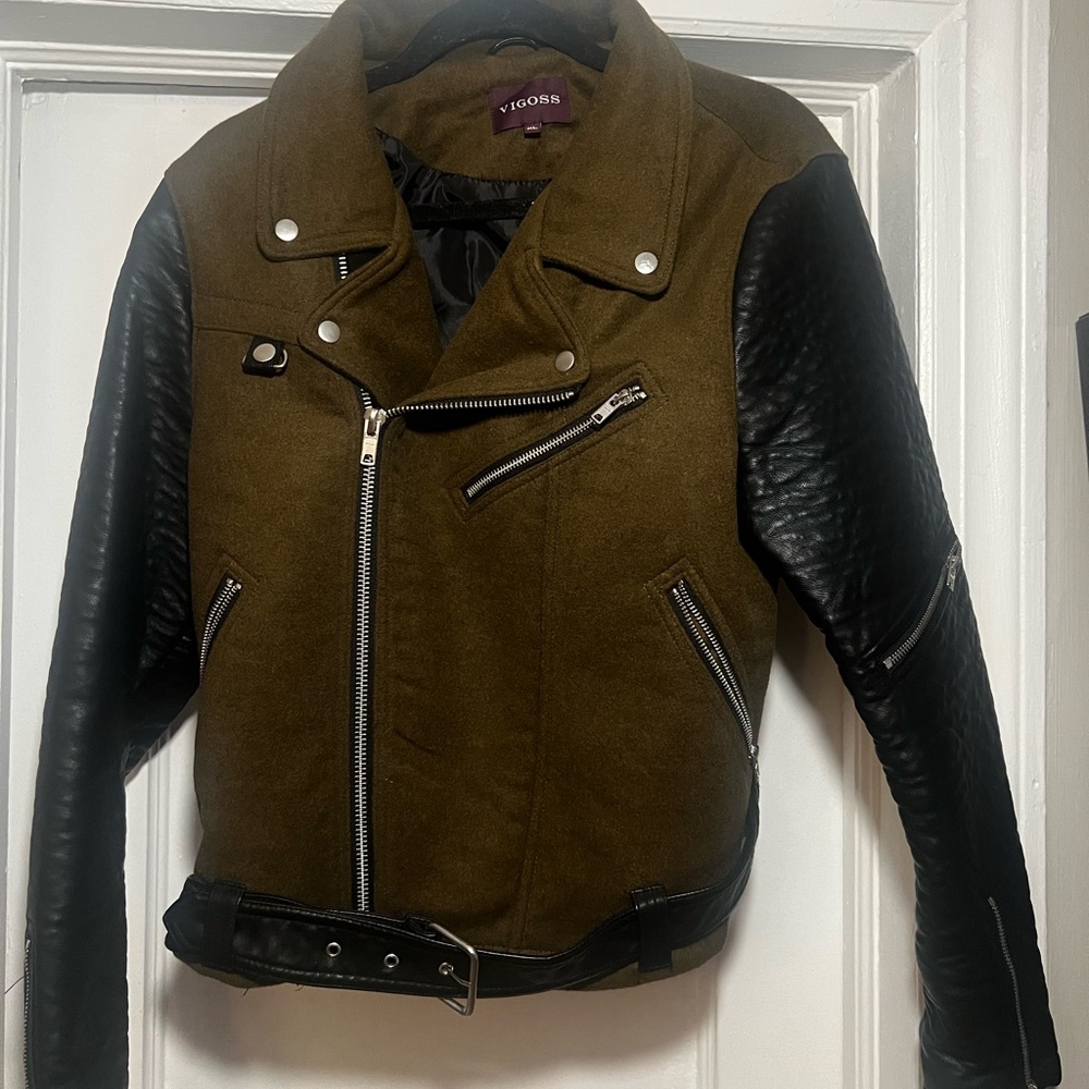 Mixed Media Biker Jacket